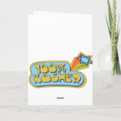 100% JEWISH + Magen David Grußkarte Karte (Rückseite)