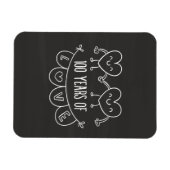 100. Jubiläum Geschenk Chalk Herzen Magnet (Horizontal)