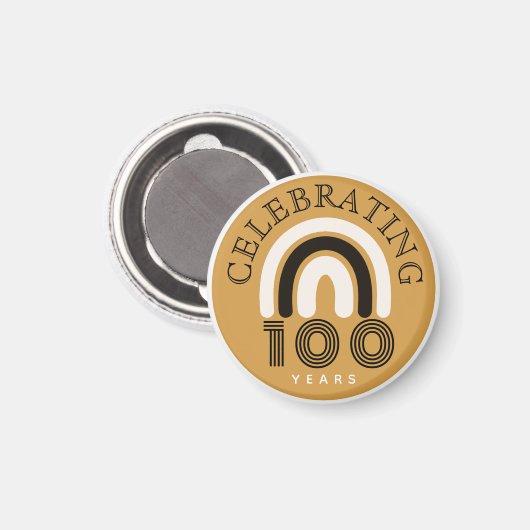 100. Jubiläum Modern Design Magnet (Vorderseite/Rückseite)