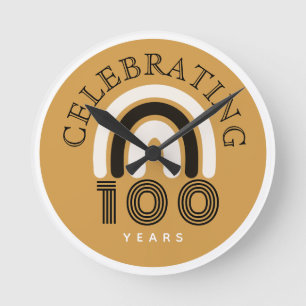100. Jubiläum Modernes Design Runde Wanduhr