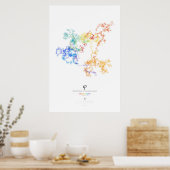 100 k Ziffern des Goldenen Verhältnisses (Licht) Poster (Küche)