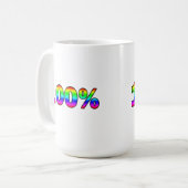 100 % KAFFEETASSE (Vorderseite Links)