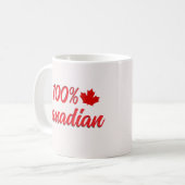 100 % Kanadier Kaffeetasse (Vorderseite Links)