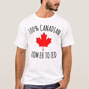 100% KANADISCH VON EH BIS ZED - TAG KANADAS ,kanad T-Shirt