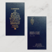 [100] Kanadischer Passport Visitenkarte (Vorne/Hinten)