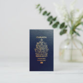 [100] Kanadischer Passport Visitenkarte (Stehend Vorderseite)