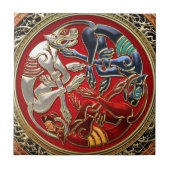 [100] Keltische Schätze - drei Hunde auf Gold Fliese (Vorderseite)