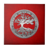 [100] Keltischer Baum des Lebens [Silber] Fliese (Vorderseite)