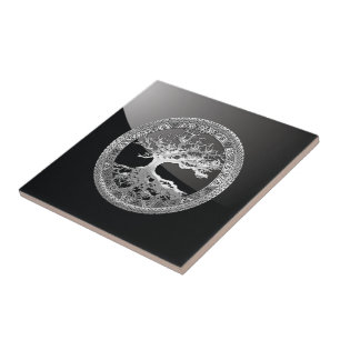 [100] Keltischer Baum des Lebens [Silber] Fliese