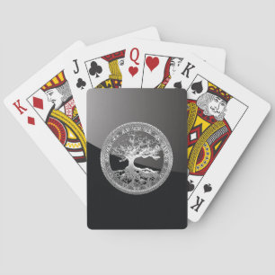 [100] Keltischer Baum des Lebens [Silber] Spielkarten