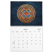 [100] Keltisches Kreuz [Gold+Email] Kalender (Mär 2027)