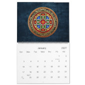 [100] Keltisches Kreuz [Gold+Email] Kalender (Jan 2027)