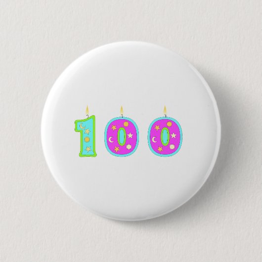 100 (Kerzen) Button (Vorderseite)