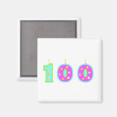100 Kerzen Magnet (Vorderseite/Rückseite)