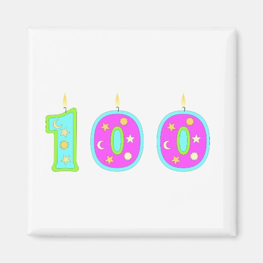 100 Kerzen Magnet (Vorne)