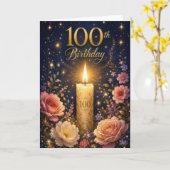 100. Kerzengeburtstag Karte (Gelbe Blume)