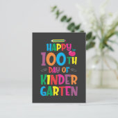 100. Kindergarten Kinderlehrer Kinder Postkarte (Stehend Vorderseite)