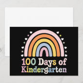 100. Kindergartenlehrer Kinder 100 Tage Einladung (Vorne/Hinten)