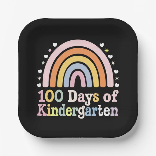 100. Kindergartenlehrer Kinder 100 Tage Pappteller (Vorderseite)