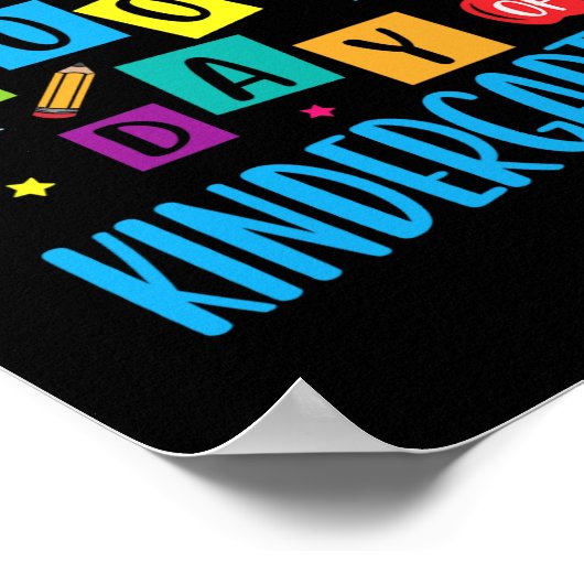 100. Kindergartenlehrertag 100 Tage Poster (Ecke)