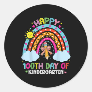 100. Kindergartentag Funny 100 Tage Schule Runder Aufkleber