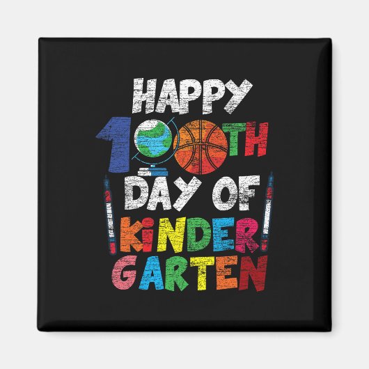 100. Kindergartentag Niedlich 100 Schultage Magnet (Vorne)
