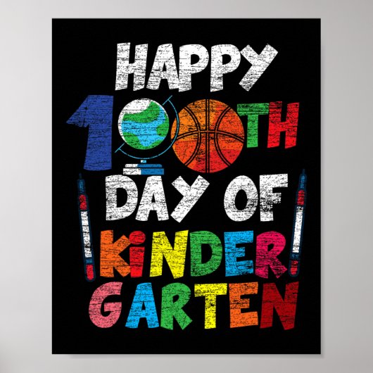 100. Kindergartentag Niedlich 100 Schultage Poster (Vorne)
