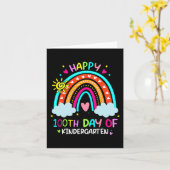 100. Kindergartentag Regenbogen 100 Tage Karte (Gelbe Blume)