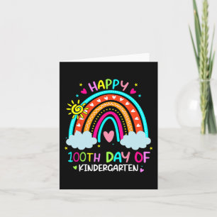 100. Kindergartentag Regenbogen 100 Tage Karte