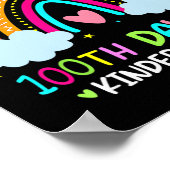 100. Kindergartentag Regenbogen 100 Tage Poster (Ecke)