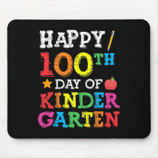100. Kindergartentag zum 100. Schultag Mousepad (Vorne)