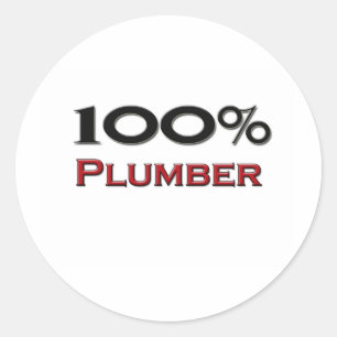 100 % Klempner Runder Aufkleber