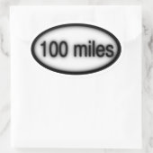 100 km ovaler aufkleber (Tasche)