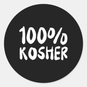 100 koschere lustige Witze jüdisch hebräisch Chanu Runder Aufkleber