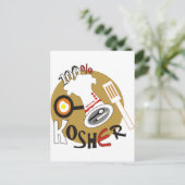 100 % Kosher Postkarte (Stehend Vorderseite)