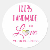 100 % Kostenvoranschlag Handgefertigte Artikel Han Runder Aufkleber (Vorderseite)
