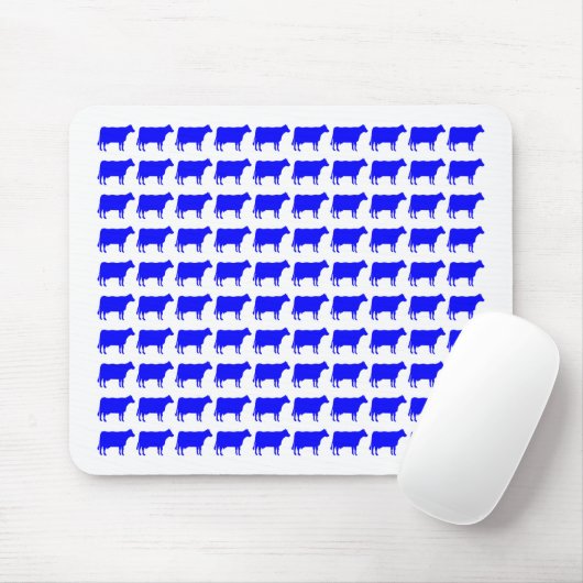 100 Kühe - blau Mousepad (Mit Mouse)