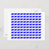 100 Kühe - blau Postkarte (Vorne/Hinten)