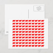 100 Kühe - rot Postkarte (Vorne/Hinten)
