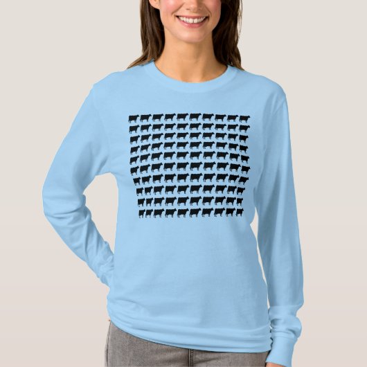 100 Kühe - schwarz T-Shirt (Vorderseite)