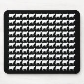 100 Kühe - weiß Mousepad (Vorne)