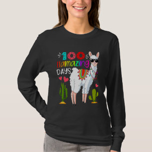 100 Lamming Days of School Llama Lehrer Kinder T-Shirt