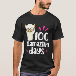 100 Lammingtage Llama 100. Schulmädchen T-Shirt