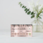 100 Lashes Erinnerung Rose Glitzer Tropfen Visitenkarte (Stehend Vorderseite)