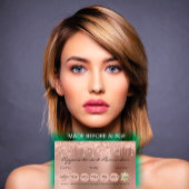 100 Lashes Erinnerung Rose Gold Tropfen Visitenkarte