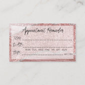 100 Lashes Erinnerung Rose Marble Visitenkarte (Rückseite)