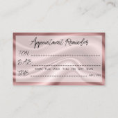 100 Lashes Erinnerung Rose Marble Visitenkarte (Rückseite)