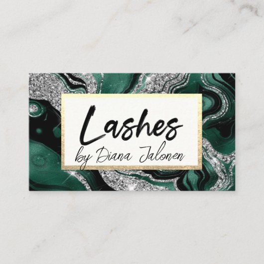 100 Lashes Erinnerung Rose Marble Visitenkarte (Vorderseite)