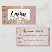 100 Lashes Erinnerung Rose Marble Visitenkarte (Vorne/Hinten)