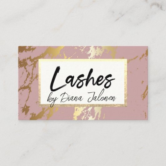 100 Lashes Erinnerung Rose Marble Visitenkarte (Vorderseite)